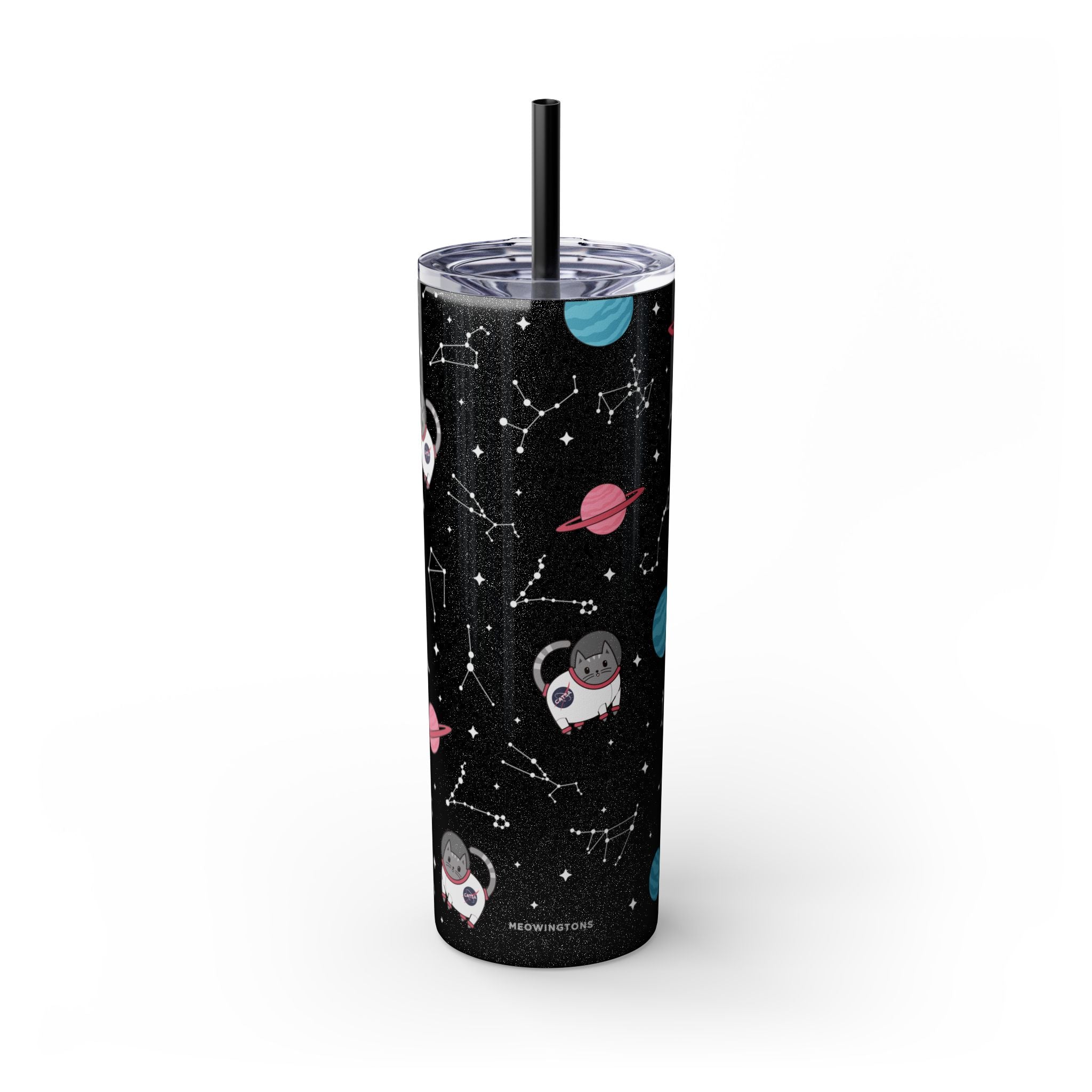 Space Cats Glitter Tumbler, 20oz